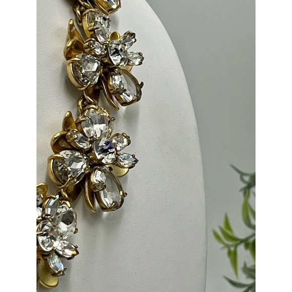 J. Crew Crystal Bloom Stacked
Rhinestone Floral Statement
Collar AB Necklace - Picture 7 of 16